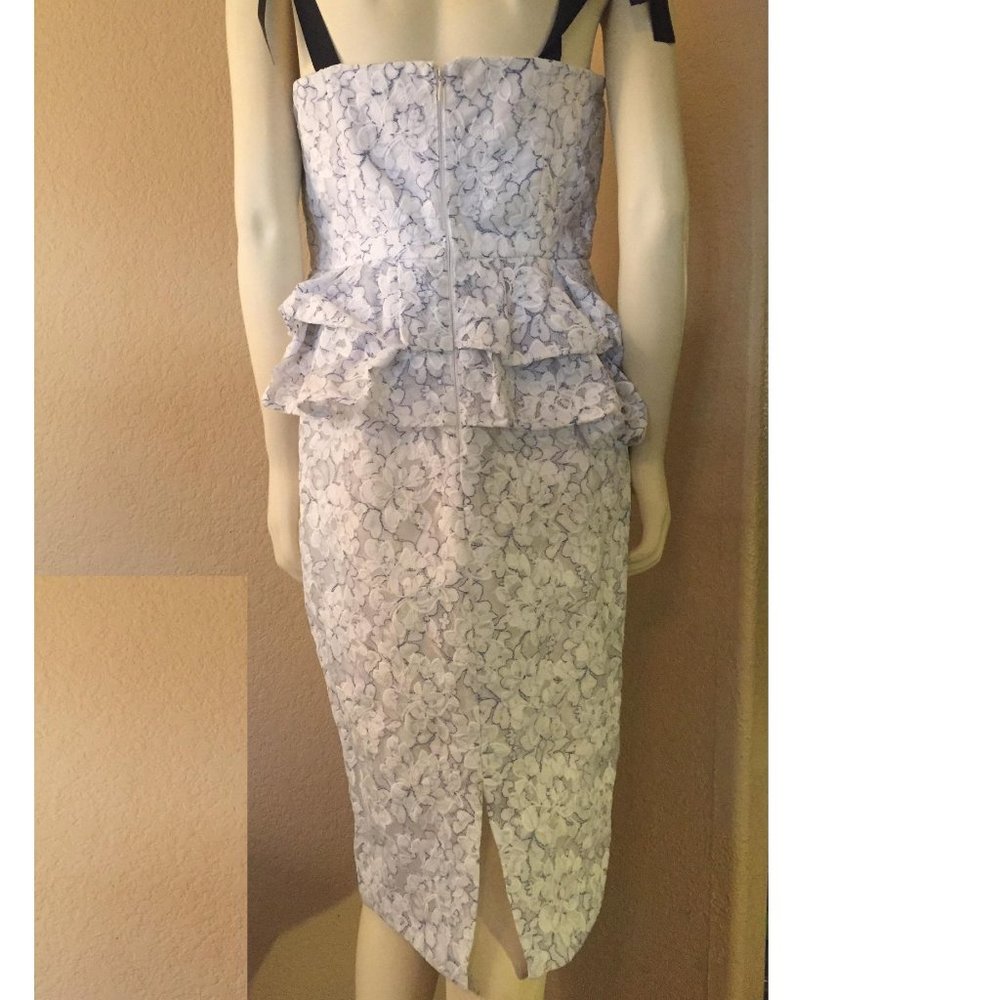 GIANNI BINI Women's Dress Janice Peplum Waist Organza Size 8 - Picture 9 of 14